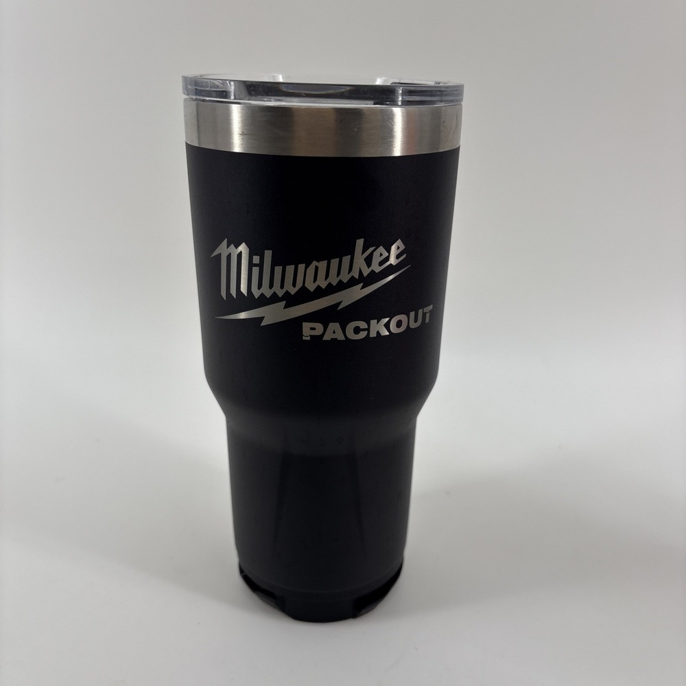 Milwaukee 48-22-8393B PACKOUT 30oz Tumbler BLACK, All-Day Hot & Cold Retention
